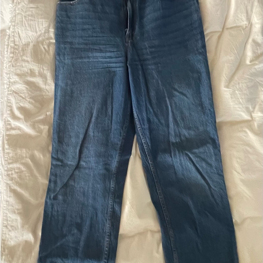 Abercrombie and Fitch The 90s straight ultra high rise  Blue Denim Jeans